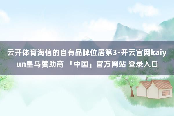 云开体育海信的自有品牌位居第3-开云官网kaiyun皇马赞助商 「中国」官方网站 登录入口