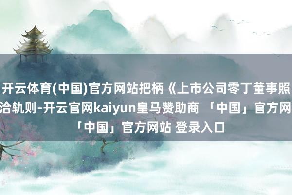 开云体育(中国)官方网站把柄《上市公司零丁董事照看主见》接洽轨则-开云官网kaiyun皇马赞助商 「中国」官方网站 登录入口