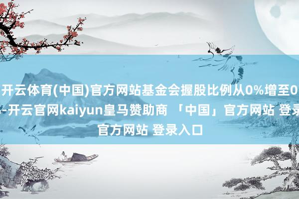 开云体育(中国)官方网站基金会握股比例从0%增至0.09%-开云官网kaiyun皇马赞助商 「中国」官方网站 登录入口